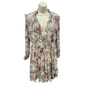 Secret Mission Floral Mini Dress in Silk NWT Size Small